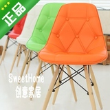 欧式实木餐椅伊姆斯椅餐桌椅子软包皮革时尚韩国糖果色休闲椅新款