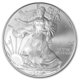 美国2010年1盎司银币 999纯银 面值1美元 鹰洋 行走女神 原装塑盒
