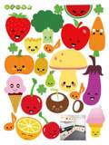 可移除水果蔬菜冰箱餐桌墙贴纸 儿童房间宝宝幼儿园教室装饰贴画