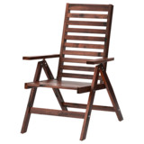 ◆CP西安宜家代购◆IKEA  阿普莱诺 躺椅 户外(可折叠 褐色/白色)