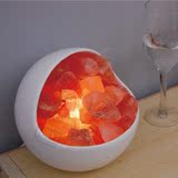 陶瓷水晶玫瑰盐灯喜马拉雅创意小台灯卧室床头灯欧式简约时尚正品