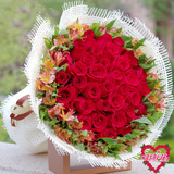 平安夜33朵红玫瑰北京店朝阳区西城区通州区生日鲜花速递同城送花