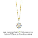 大绵羊日本代购直送mikimoto新款 珍珠 钻石 镶嵌 花朵吊坠 项链