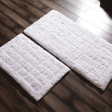 康尔馨 酒店纯棉加厚地毯 长毛方格地垫 门垫浴室防滑垫 批发定做