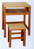 鸿晶木制 单人学生课桌椅 培训班 学校学习书桌 厂家直销KZ-A-018