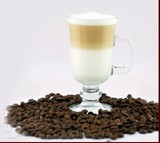爱尔兰冰咖啡杯 高脚拿铁杯225ml 圆形玻璃杯 100%土耳其进口杯