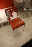ikea上海宜家代购阿德椅子白黑红灰色餐椅办公椅工作椅可叠放