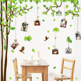 记忆树 大型背景绿色树叶墙贴照片墙纸客厅沙发背景装饰相框 包邮