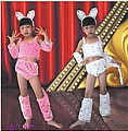 圣诞节演出服幼儿童舞蹈表演服装六一万圣节儿童小白兔子动物服装