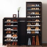 宜家简易鞋柜大容量二三门多层特价鞋柜实木鞋架定制阳台储物柜