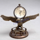 古玩古董 1882欧米茄老式机械表 老鹰表 水晶表 座钟表 大展宏图