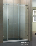 一字型形隔断移门淋浴房简易钢化玻璃浴室屏风铝合金型材特价定做