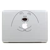 苹果配件 macbook笔记本电脑贴纸 skinat 可爱熊熊 sx