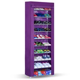 索尔诺 10层加高防尘防潮简易鞋柜 自由组装鞋橱 储物柜子10C特价