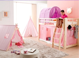 包邮儿童床/松木床/ 实木床/半高床 双层床帐篷/ 儿童床帐篷