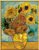 画立方diy数字油画客厅风景花卉大幅手绘画4050 梵高向日葵