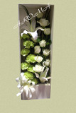 郑州同城鲜花速递讴曼花艺白玫瑰绿康百合鲜花盒生日礼物520表白