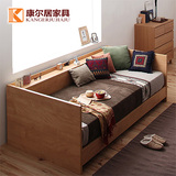 日式组装沙发床小户型坐卧两用床简约多功能储物儿童床懒人沙发床