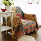 沙发巾棉线加厚防滑秋冬美式沙发垫乡村布艺沙发套罩全盖毯子特价