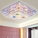 现代简约客厅吸顶灯 方形水晶灯LED平板低压灯卧室灯欧式客厅灯