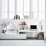 现代简约客厅伸缩电视机柜卧室组合木液晶电视柜带抽屉收纳储物柜