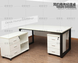 厂家直销板式简约主管桌现代时尚黑白经理办公桌特价老板桌椅组合