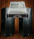 舞台表演专业音响系统 超大型舞台大功率演出双15寸音箱设备全套