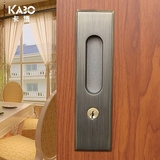 KABO卡博 移门锁室内隐形不锈钢厨房卫生间 嵌入式平推拉门锁钩锁