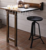 叠方桌实木桌 正方形小桌子 餐桌椅组合美式复古折叠桌餐桌简易折
