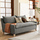 独家发售法兰现代北欧简约实木沙发三人棉麻布艺双人沙发两人沙发