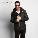 正品AMII REX中长款可脱卸帽修身冬装外穿外套男羽绒服81390001