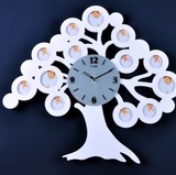 超大款 个性萍果树工艺挂钟照片背景墙 卡通钟表 客厅挂钟