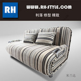 三折日式全钢架 单人 双人 1.2米 1.5米 多功能沙发床 宜家卷床