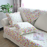 韩式 田园小花 绗缝全棉布艺 组合沙发坐垫 沙发巾 贵妃椅座垫