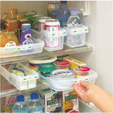 日本进口厨房冰箱收纳盒套装食品冷冻收纳筐冷藏抽屉式啤酒整理框