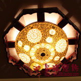 中式单头陶瓷灯具玄关门厅阳台灯 青花吸顶灯茶楼过道灯5972