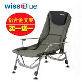 WISSBLUE正品户外躺椅休闲折叠椅钓鱼折叠椅子铝合金躺椅便携垂钓