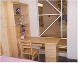 实木写字台松木环保杉木组合整套书柜连体书桌柜简约现代儿童整装