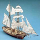 正品 古典木质帆船模型拼装套材 信风模型 法国"拉.胡萨德号" DIY