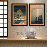 日本浮世绘装饰画有框画挂画日式料理店客厅书房酒店壁画温泉06