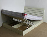 102B号白橡木色低箱气压杆双人床 单人床 床头柜 带床垫，#