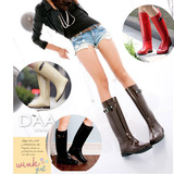 春季韩版高筒雨鞋雨靴女士长筒时尚厚底防滑防水鞋韩版修身马靴