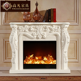 欧式家具 法式田园壁炉 象牙白色壁炉架 客厅卧室书房壁炉取暖器