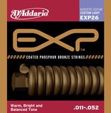 达达里奥D'addario EXP26 11-52磷铜覆层木吉他民谣琴弦 送卷弦器
