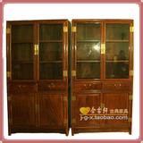 中式新古典红木家具非洲黄花梨木 明式书柜组合 刺猬紫檀书橱书架