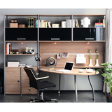 钢木家具猫王风格书房书桌书柜现代简约电脑办公台自由组合M006