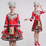 苗族少数民族服装女装土家族民族舞蹈演出服装壮族瑶族侗族演出服
