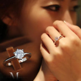 1件包邮 高品质女饰品 韩国18K镀金指环美钻镶嵌锆石戒指钻戒婚戒
