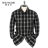 雅戈尔衬衫男冬款 修身 保暖加绒长袖衬衣BN14483-71专柜正品