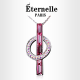 法国Eternelle采用施华洛世奇元素水晶吊坠 简约饰品挂坠装饰项链